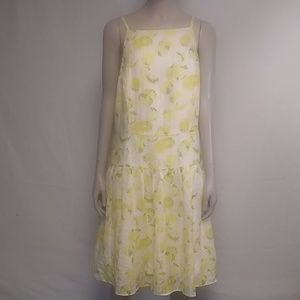 Ann Taylor Sleeveless Lemon Drop Dress Size 14